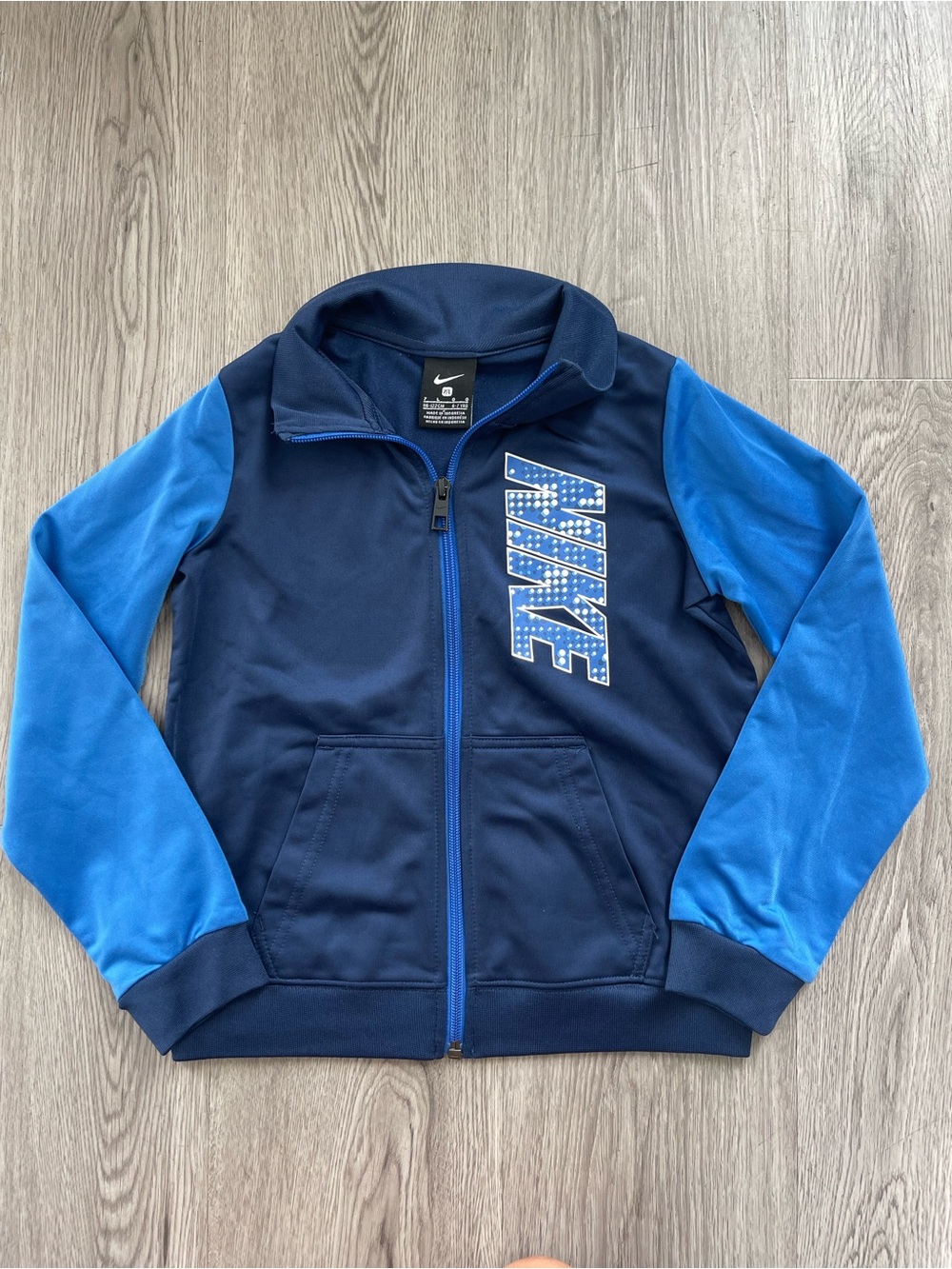 Nike blue kids track jacket size 7